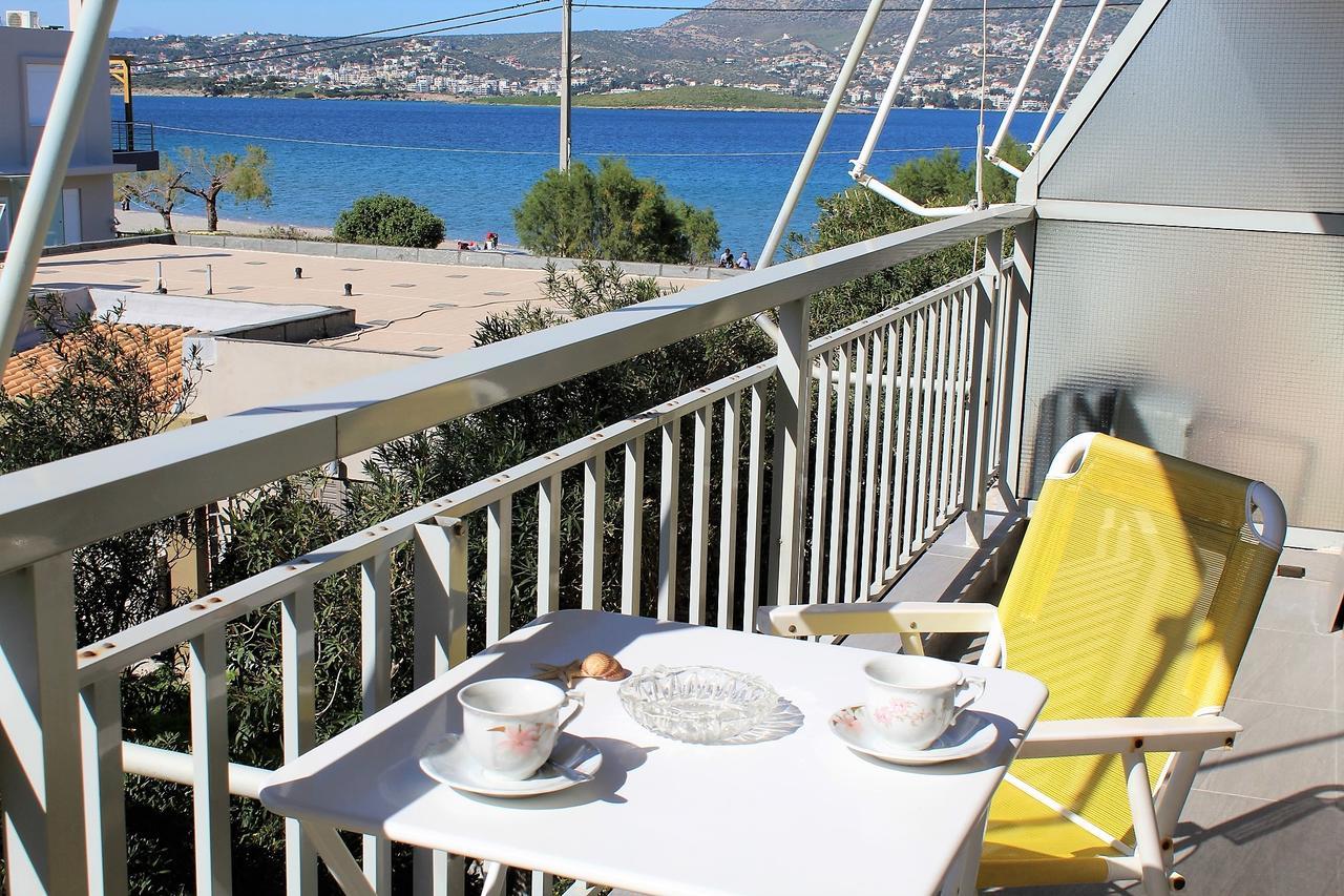 Apartment Sea View In Front Of The Beach Of Agia Marina Pórto Ráfti Dış mekan fotoğraf